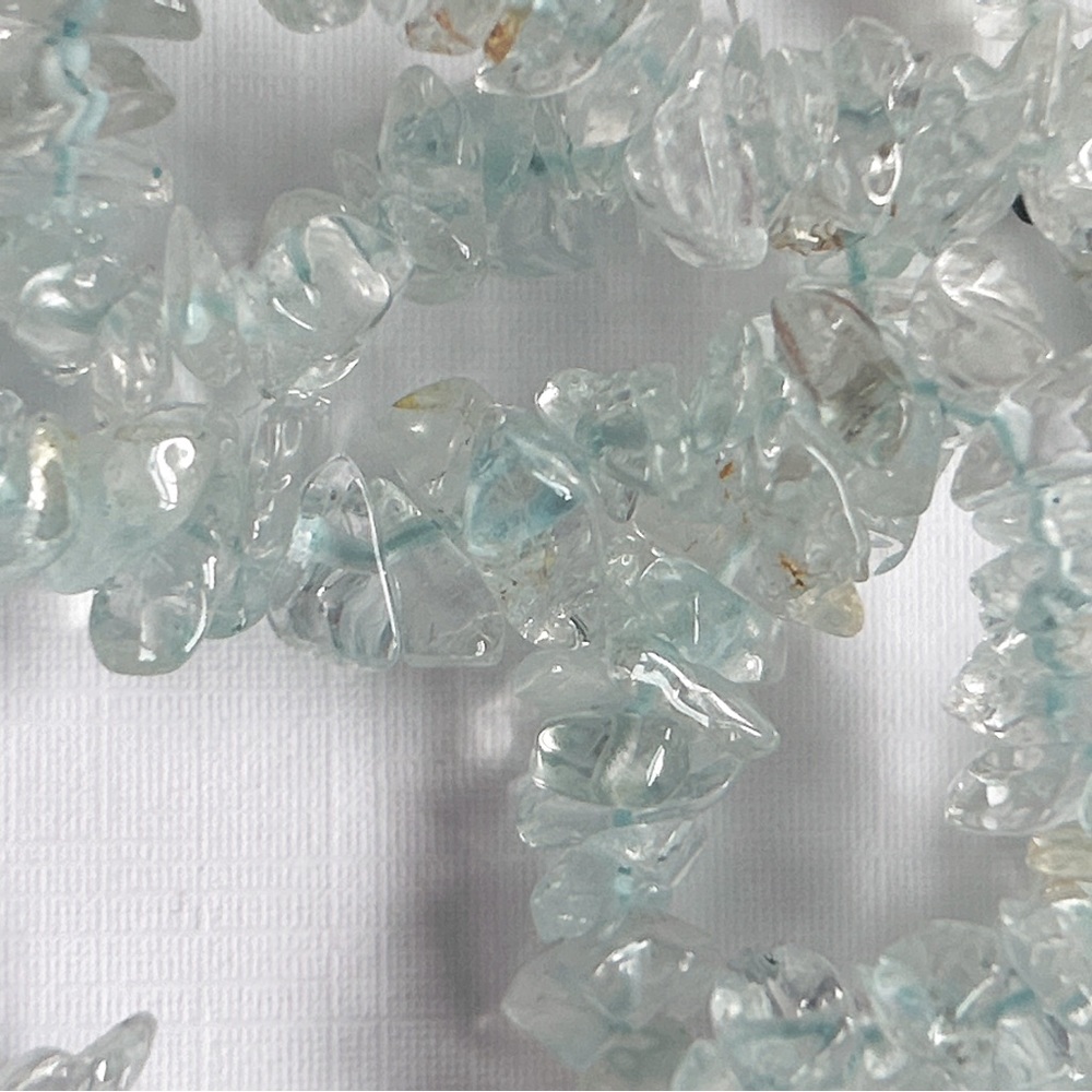 Raw Aquamarine Gemstone Necklace - Picture 10 of 11